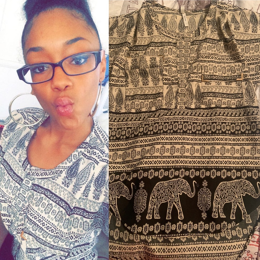 Tribal Print Blouse